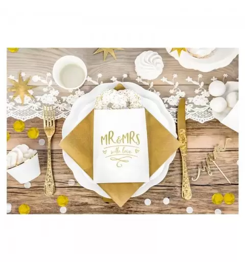 Bustine di carta Mr & Mrs - 18 pz