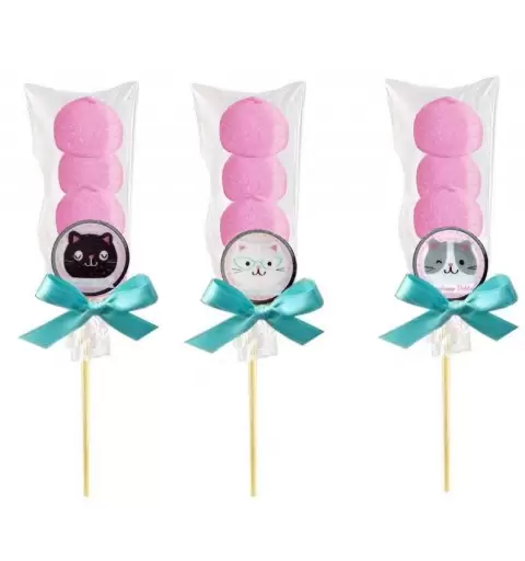 Spiedini di marshmallow gattina - kit fai da te