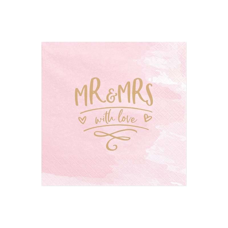Kit n.3 Mr & Mrs with love - coordinato elegante