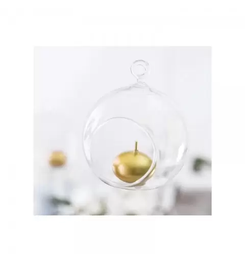 SFERA PORTACANDELA IN VETRO