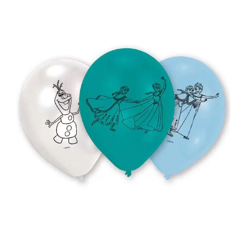Palloncini Frozen Anna Elsa e Olaf in lattice - 6 pz