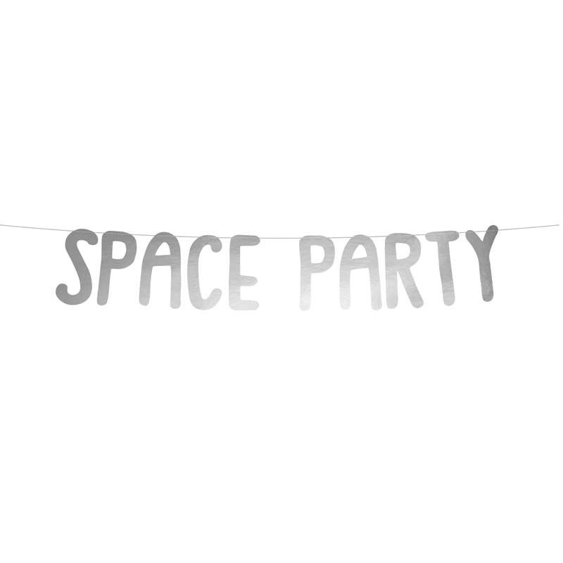 Ghirlanda space party argento