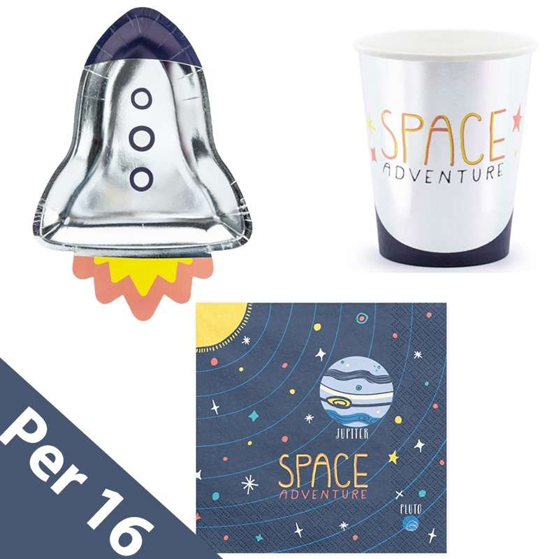 Kit n.2 space party - coordinato tavola nello spazio