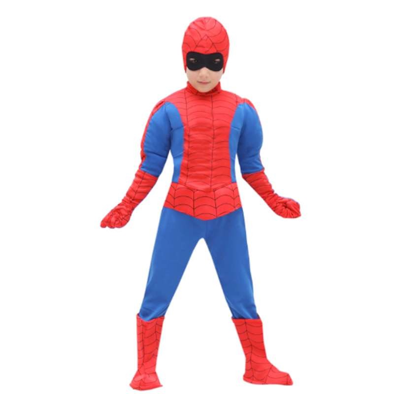 Idea regalo originale Halloween 5-8 anni Travestimenti per bambini Spiderman Maschera per Costume Uomo Ragno Carnevale Nero Super eroe 