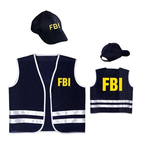 Gilet e cappellino agente FBI per bambini