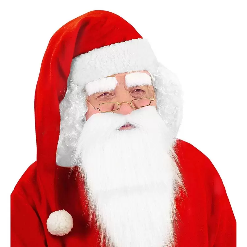 Cappello di Babbo Natale lungo - rosso e bianco con pompon