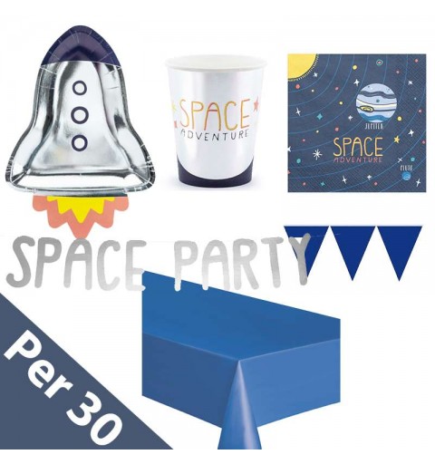 Kit n.17 space party - coordinato festa a tema galassia