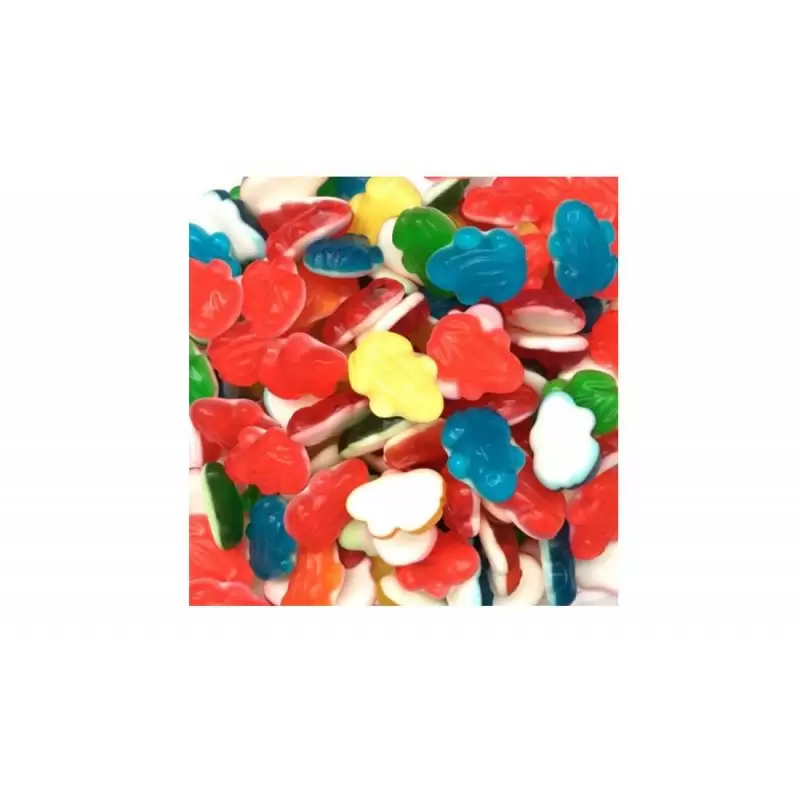 Caramelle gommose a forma di rane colorate lucide - 1000 gr