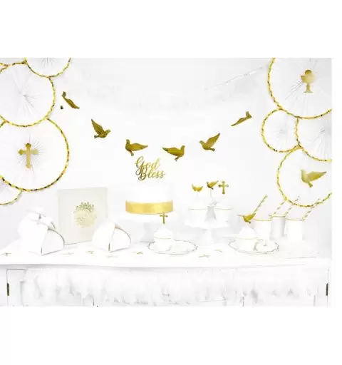 Piume decorative bianche - 24 pz