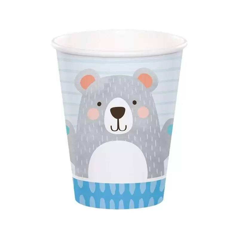 Bicchieri orso grigio - 8 pz