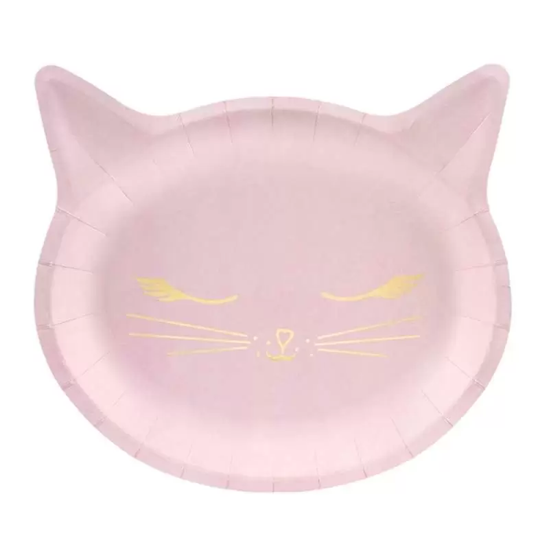 Kit n.29 gatto rosa - accessori festa a tema gattini