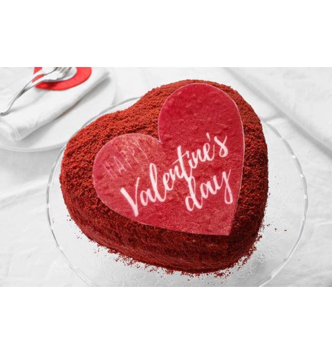 Cialda San Valentino per torte romantiche - ostia per dolci san Valentino