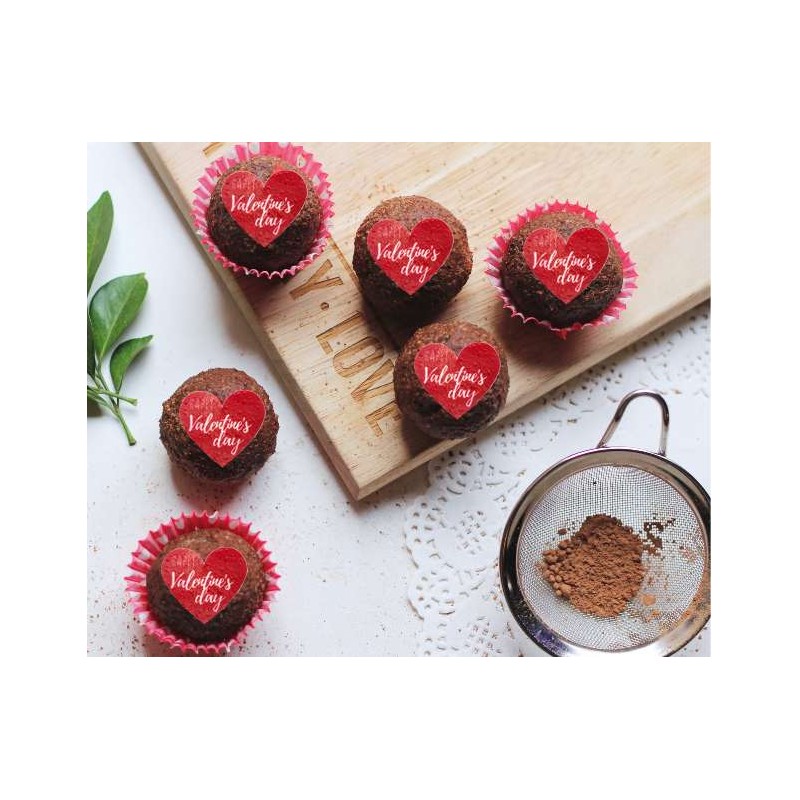 Mini cialde San Valentino a forma di cuore - per muffin e dolci