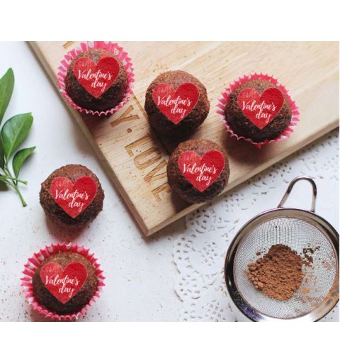 Mini cialde San Valentino a forma di cuore - per muffin e dolci