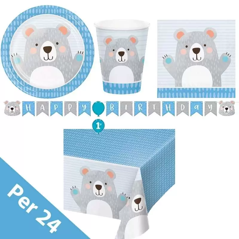 Kit n.13 piccolo orso - coordinato tavola per 24
