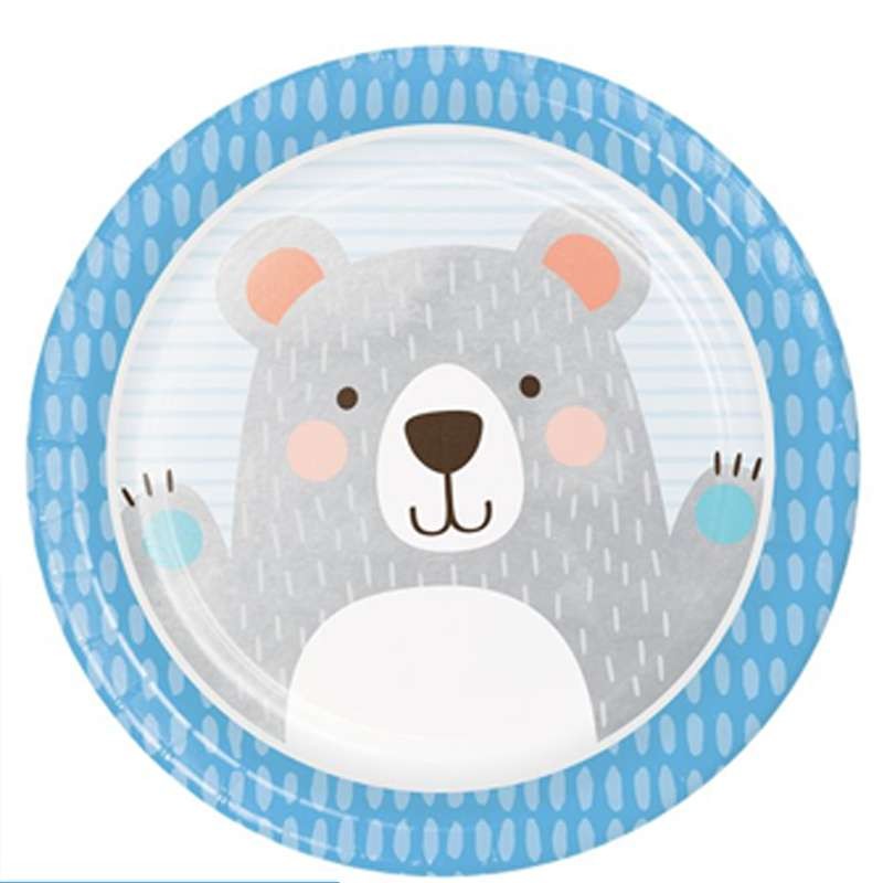 Kit n.30 piccolo orso celeste - addobbi per festa bear