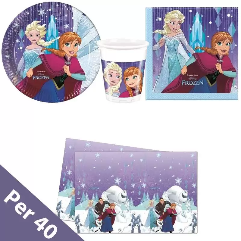 KIT  N3 121 PZ COMPLEANNO  FROZEN REGNO DI GHIACCIO