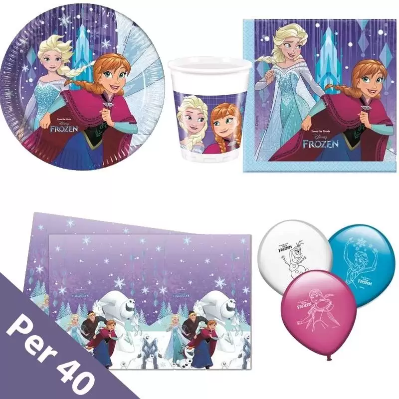 COORDINATO FROZEN ICE NEW  COMPLEANNO KIT N 8 TAVOLA BAMBINA PALLONCINI