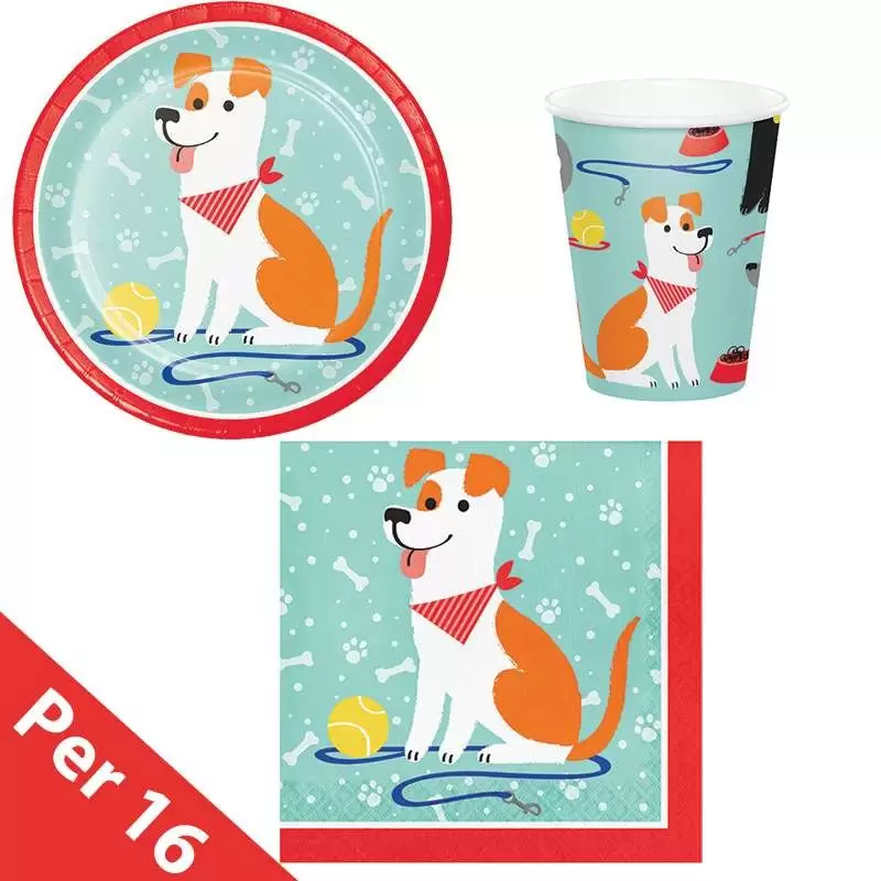 Kit n.2 cagnolini - set festa dog party new