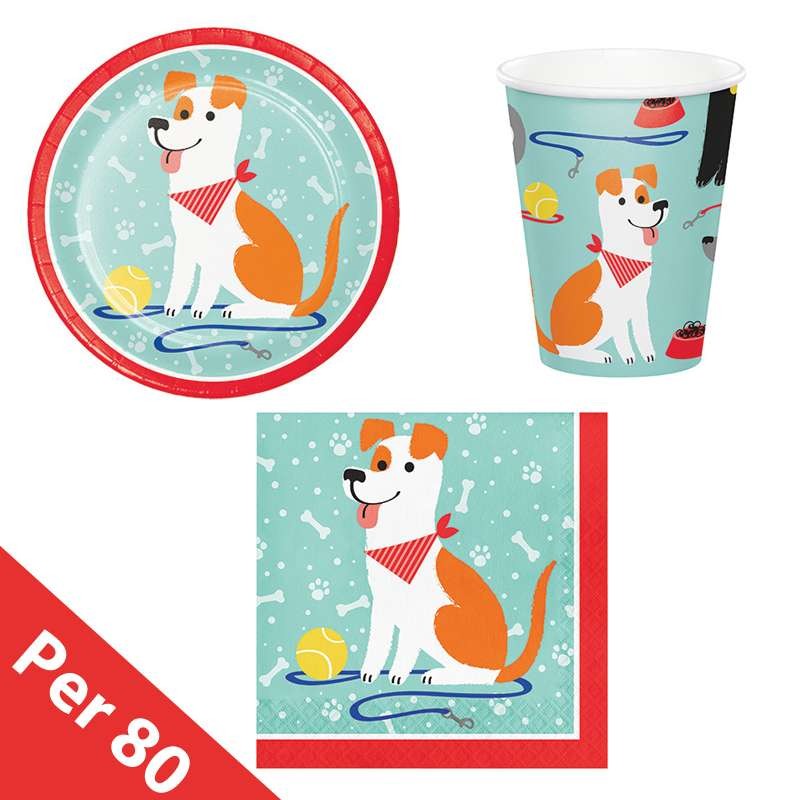 Kit n.29 dog party new - coordinato a tema cagnolini