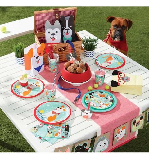 Kit n.17 dog party new - addobbi festa a tema cani