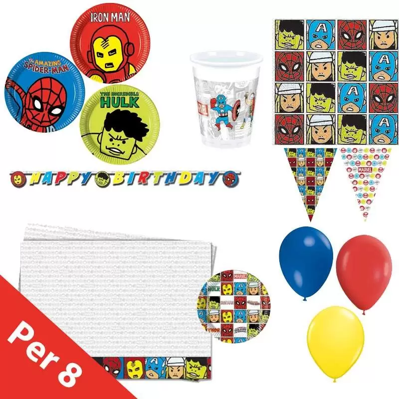 Kit n.66 Avengers Comics - addobbi tavola super eroi