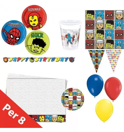 Kit n.66 Avengers Comics - addobbi tavola super eroi