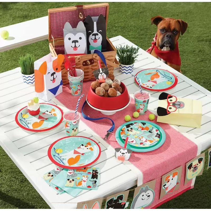 Kit n.30 coordinato cagnolini - set festa dog party new