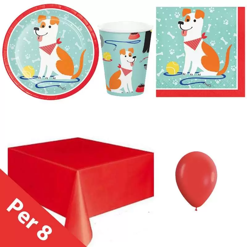 Kit n.21 dog party new - set addobbi per festa