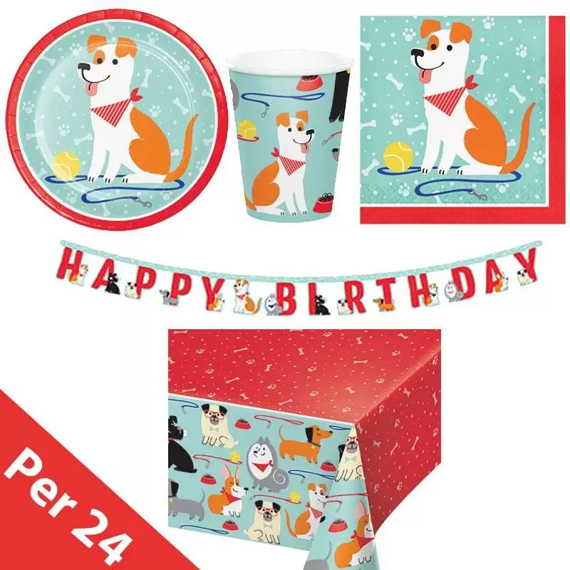 Kit n.13 dog party new - set festa cagnolini