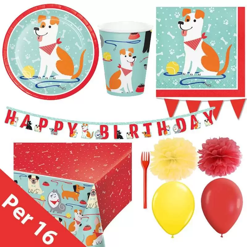 Kit n.54 dog party new - set per compleanno