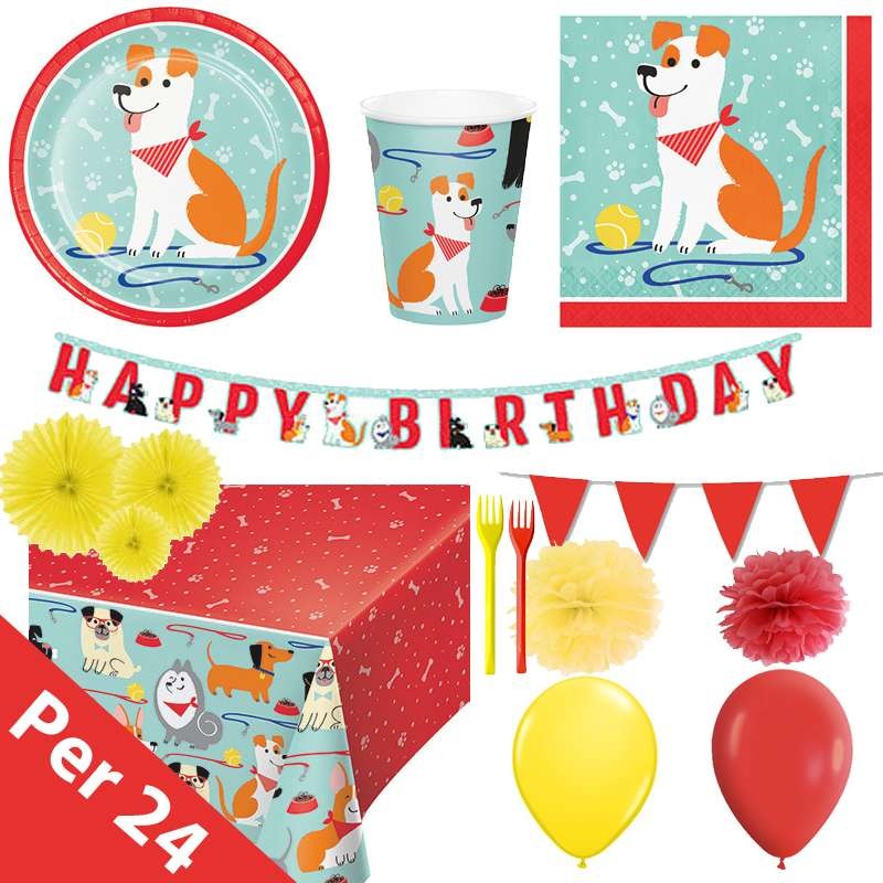 Kit n.62 cagnolini - set festa dog party new