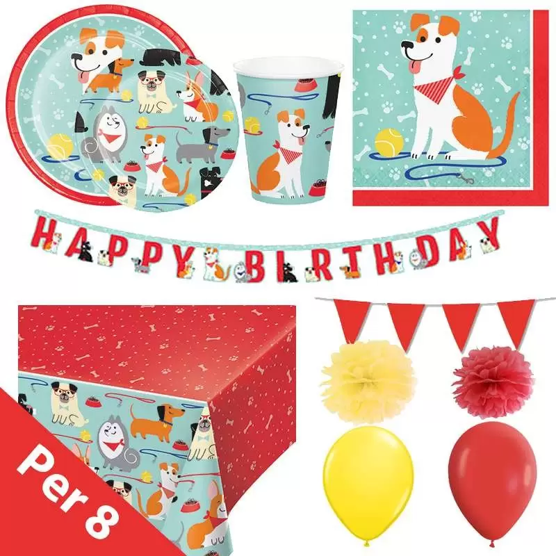 Kit n.66 dog party new - set festa cagnolini