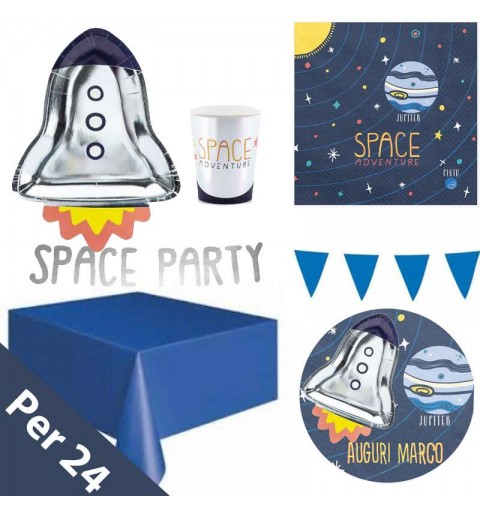 Kit n.63 space party - festa a tema spazio con cialda