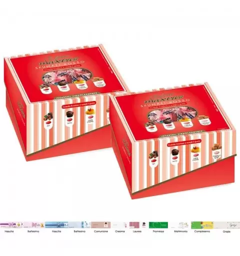 Confetti Maxtris rossi sfumati imbustati singolarmente - 2 pz