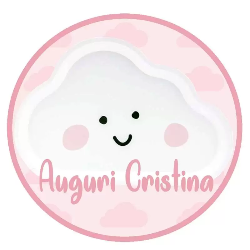 Cialda nuvoletta rain of love - ostia torta personalizzabile
