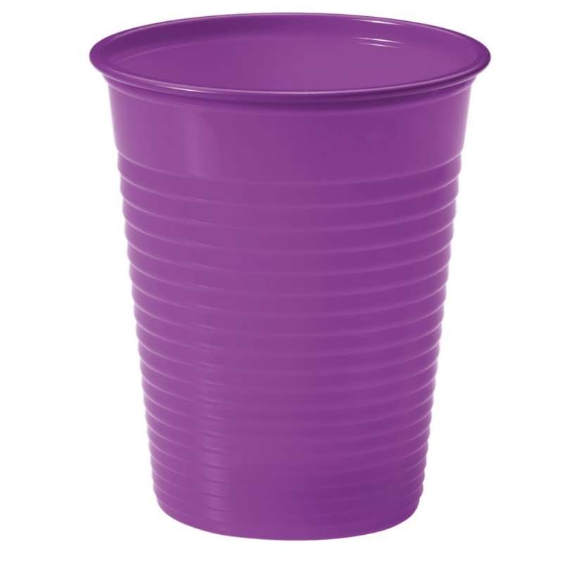 Bicchieri viola di plastica - 100 pz