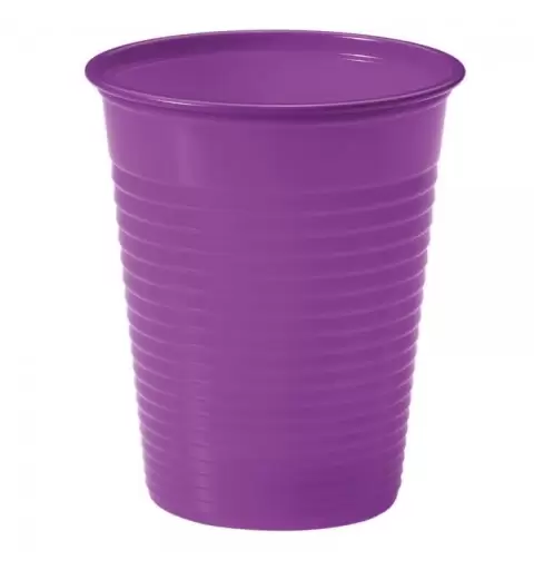 Bicchieri viola di plastica - 100 pz