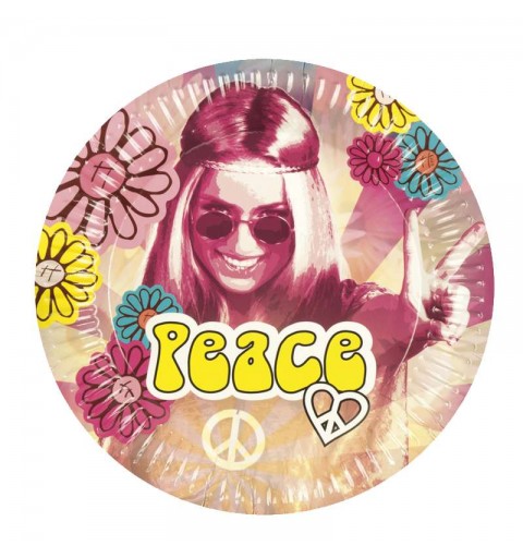 Piatti hippie peace - 6 pz