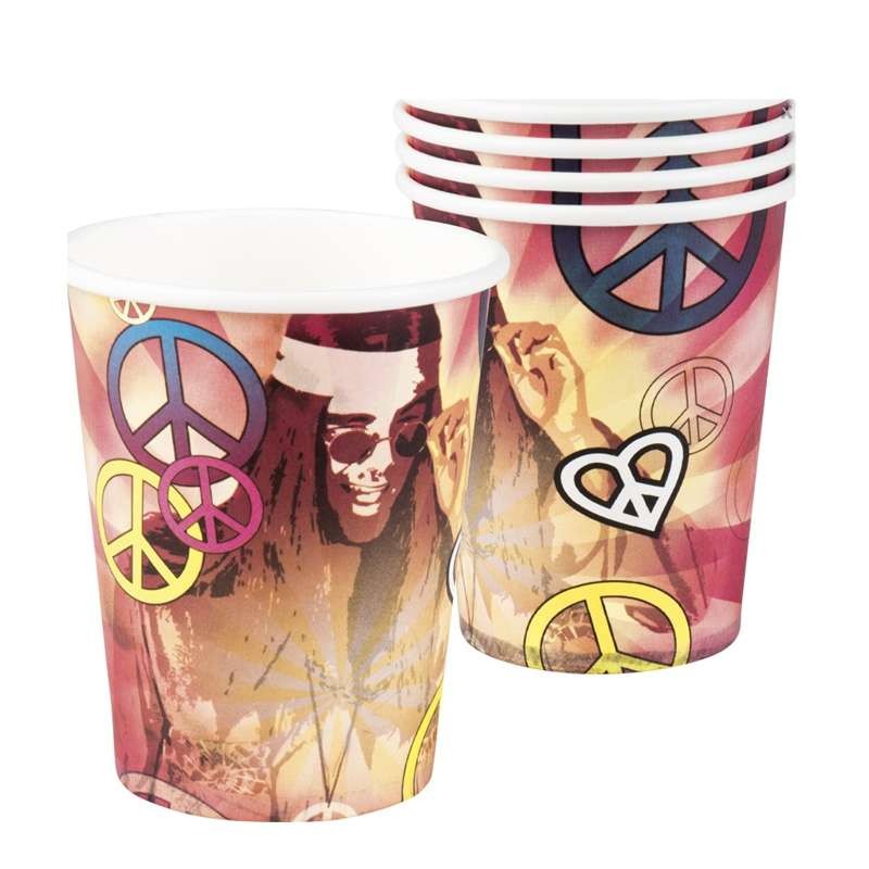 Bicchieri hippie peace - 6 pz