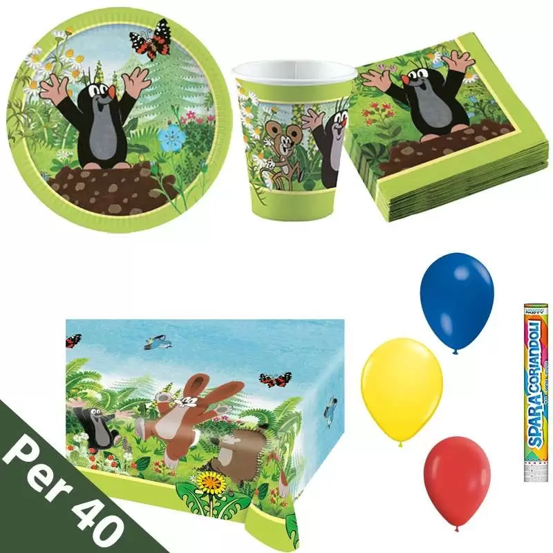 Kit n.30 la piccola talpa - corodinato tavola per feste