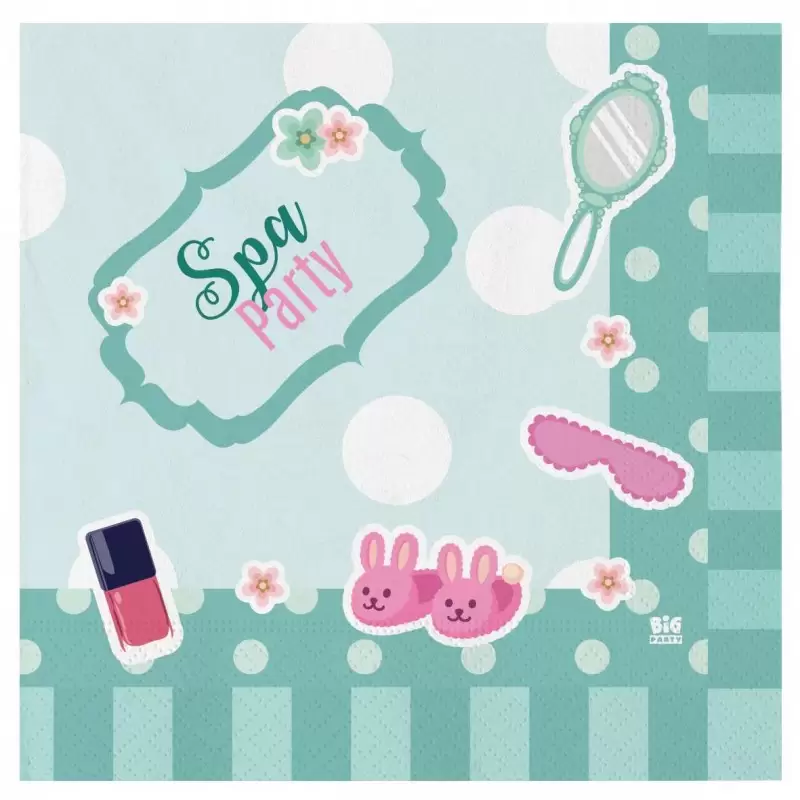 Kit n.2 spa party - coordinato tavola per compleanno