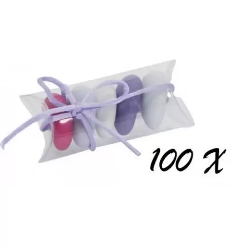 100 TUBI PORTACONFETTI TRASPARENTI 05236