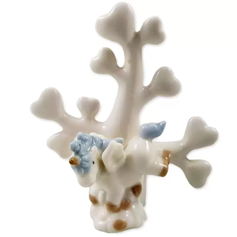 Bomboniere albero della vita con unicorno celeste - 4 pz
