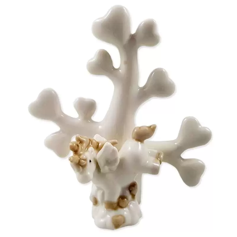 Bomboniere albero della vita con unicorno beige- 4 pz