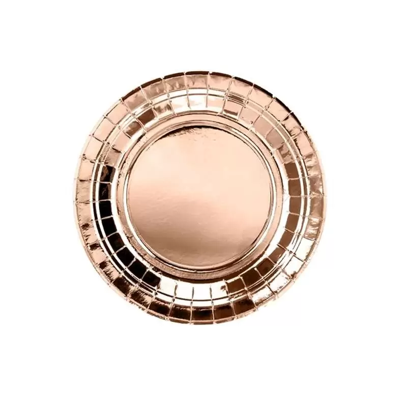 Piattini dessert rose gold - 6 pz