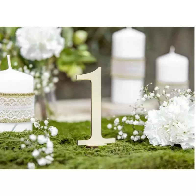 Numeri in legno da tavolo - set da 10 pz