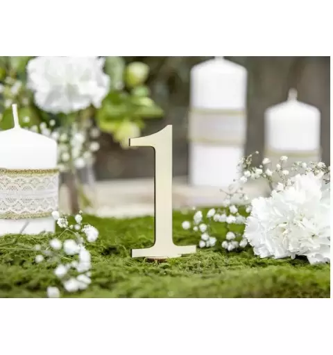 Numeri in legno da tavolo - set da 10 pz