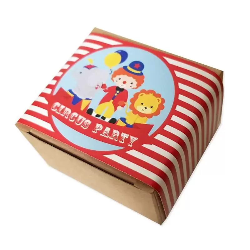 Scatoline circo con etichette - 20 pz