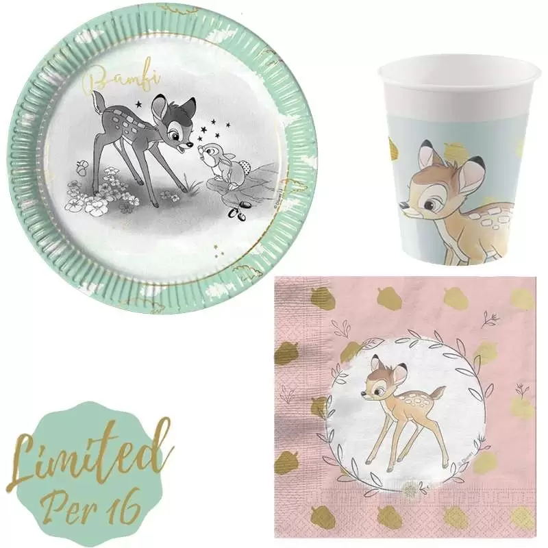 Kit n.2 Bambi Disney - coordinato tavola cerbiatto